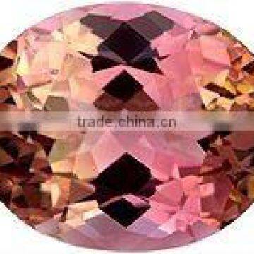 Natural Bi Color Tourmaline Emerald cut Single gemstones semi precious stones precious stones