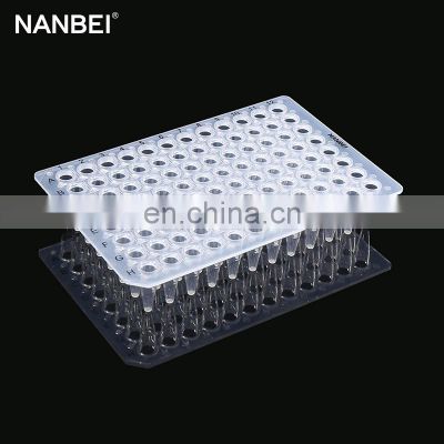 hotsale 0.1ml 02ml full semi skirt white clear pcr plate