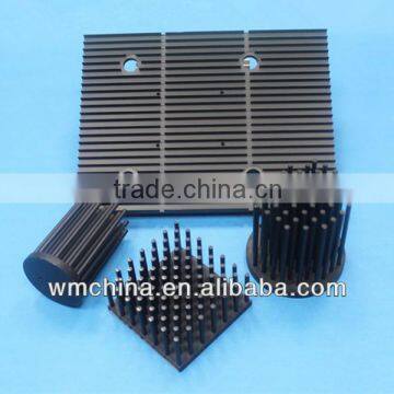 Customized cnc high precision black anodizing aluminum heatsink