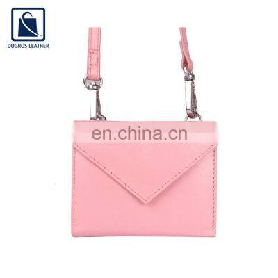 2020 Unique Design Nickel Fitting Fashion Style Polyester Lining Material Genuine Leather Women Sling Bag