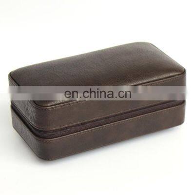 Advanced Customization Portable PU Leather Cigar Travel Humidor Leather Cigar Case