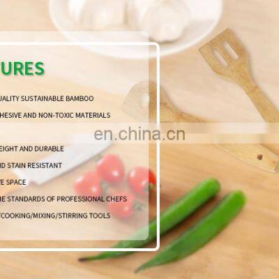 Bamboo Kitchen Tool Set Wholesale Accessories Utensils Set With Engrave Logo and Holder photo-3