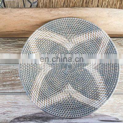 Hot Sale Woven Boho Rattan Wall Basket, Bohemian Wall Plate Decoration Wholesale Vietnam Supplier photo-3