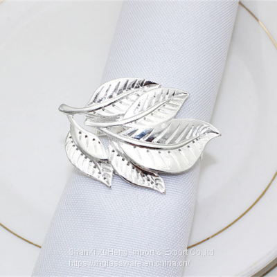 New Design Leaf Designed Napkin Ring Forest Theme Wedding photo-4