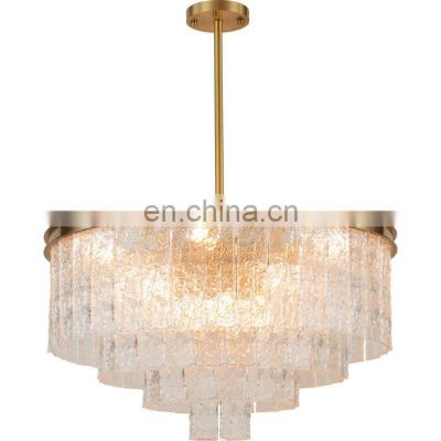 Modern crystal light luxury chandelier suitable for living room dining room lighting high-end copper lamps ceiling lighting