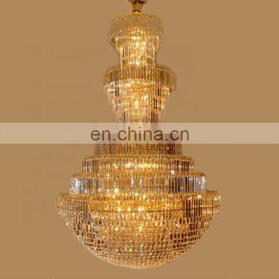 Luxury Golden Traditional Crystal Chandelier For Wedding Banquet Large Chandeliers For Hotel