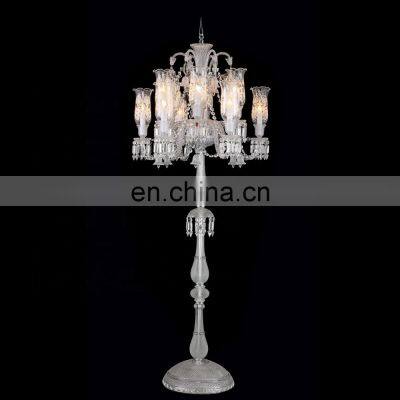 wedding design living room home decor modern corner standing led crystal floor lamp