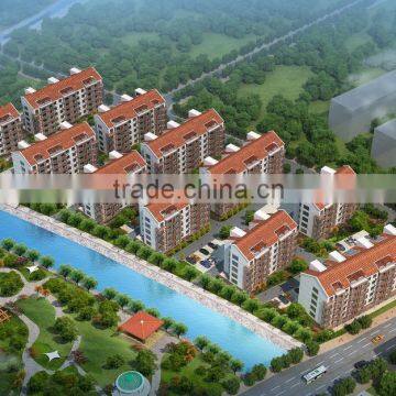3D Aerial renderings birdview