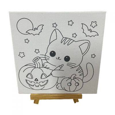 Preprinted Digital Stretched Canvas Board With Acrylic Paints Set Free Custom Painting Set For Sale