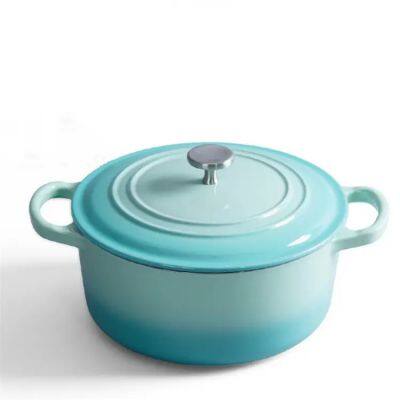 High-end Online Metal Cast Iron Kitchen Products Cast Iron Casserole Sets Cast Iron Cookware Enamel Coating Steamer Casserole