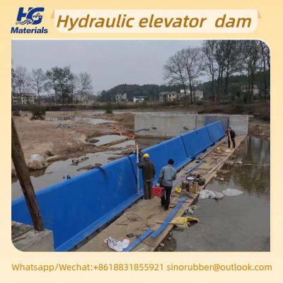 Hydraulic steel dam gate, river landscape dam, large-scale bottom horizontal axis rotary driven hinge dam, steel gate