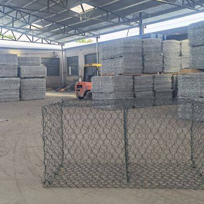 Gabions galvanisés 2m*1m*0,5m, paniers en gabions tissés à double ou triple torsion, prix de la fabrique pour la protection contre l'érosion
