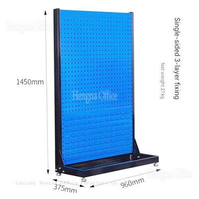 Heavy Duty Hardware Rack | Blue Perforated Panel & 50-100kg Capacity | Production Plant Storage - Export Manufacturer