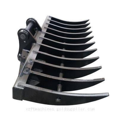 12 - тонный экскаватор, тяжелый армированный корневой грабль для очистки участка, ситчатые грабли