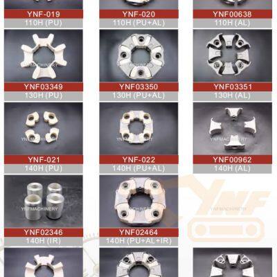 YNF Excavator Hydraulic Pump Coupling 16H 25H 30H 35H 40H 45H 50H 90H 110H 140H 160H 240H Flexible Rubber Coupling Assy photo-6