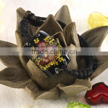 Wholesale real flower insect inserted 2015 fashion bracelet