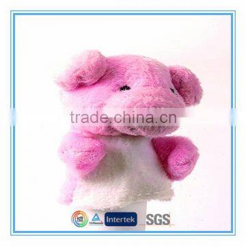 Pink pig finger puppet toy for promotion