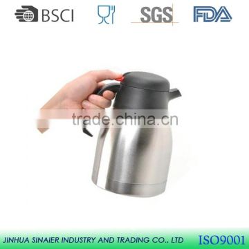 BSCI approval double wall stainless steel vacuum tea coffee pot