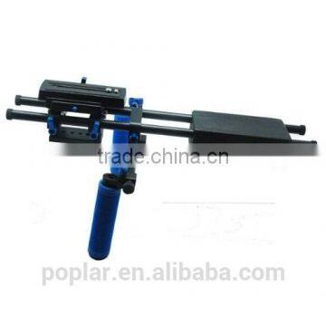 Poplar DSLR Shoulder PAD Support Mount Rig+Hand Grip+Follow Focus+Digital Matte Box M3 Video Movie Kit For DV HDV HD Camcorder D photo-4