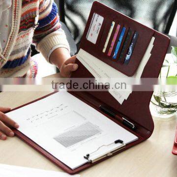 4 Colors Customizable PU Leather Double Sided Clip Board for Office Gift Supplier's Choice photo-3
