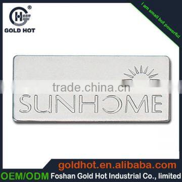 new product promotional argentate nameplate,metal stickers