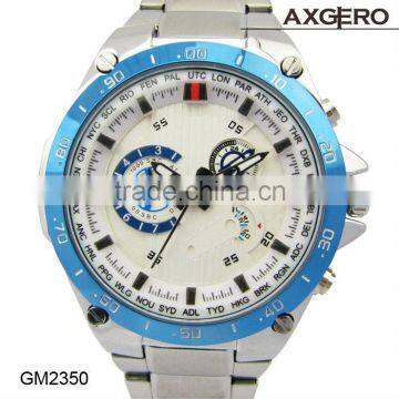 2015 Luxury fashion geneva stainless steel back watch customized design wrist watch