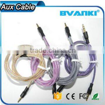 2016 sales promotion colorful Car Audio Cable 3.5mm Male to Male AUX stereo audio cable for smartphone alibaba express                        
                                                                                Supplier's Choice