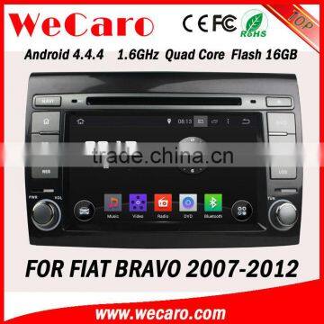 Wecaro Android 4.4.4 Touch Screen 3G WIFI navigation system dvd player for fiat bravo car gps navigation system 2007 -2012