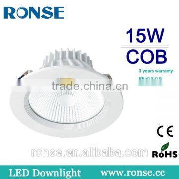 Ronse 15W led cob down lighting recessed die-casting hot sales(RS-W401)