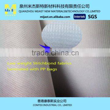 Recycled PET Stitchbond Nonwoven fabric for shopping bags lining