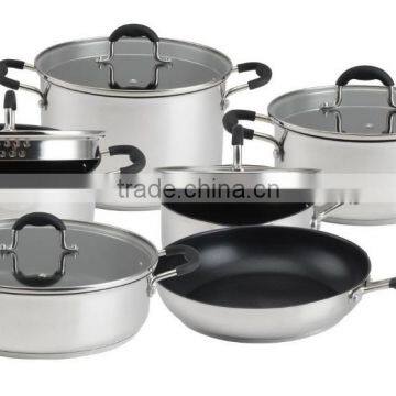 Home cookware stainless steel pot and pan cookware handle non-stick frying pan