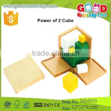 Newest Montessori materials Power of 2 Cubes Factoy toy