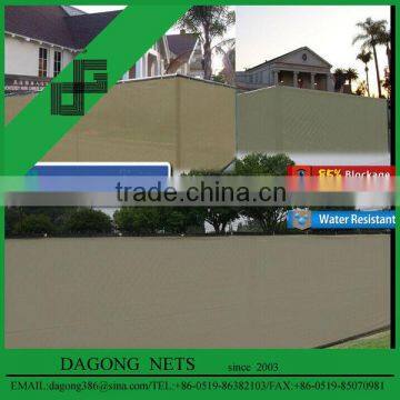 Tan Beige Fence Privacy Screen Windscreen Shade Fabric Mesh Tarp (Aluminum Grommets)