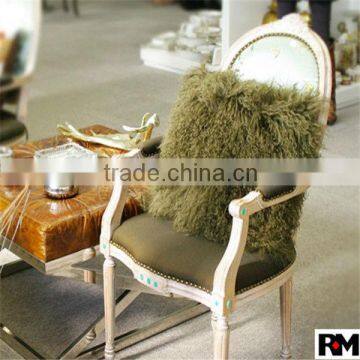 Luxury 100% Real Tibetan Mongolian Lamb Skin Fur Pillow Cover/ Pillow Case photo-5