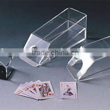 Transparent card dealing box for club and casino