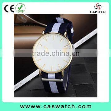 Luxury high quality men's watch, fabric nylon strap men's watch, minimalist design quartz waterproof watch