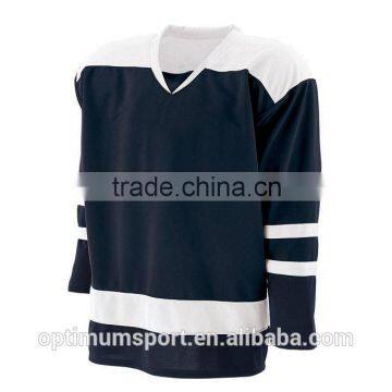 2016 hot sale contrast color custom popular ice hockey jersey