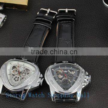 New Mens Watch Top Brand Luury Skeleton Hollow Automatic Mechanical Leather Strap Watch Men Reloj Hombre 5911K photo-6