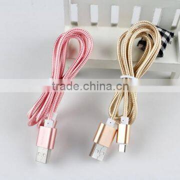 25CM Mini Nylon Metal Micro USB Cable Colorful Mobile Phone Cable for IPhone/Android/Type C photo-6