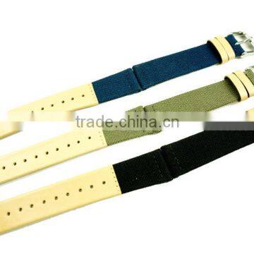 Outstanding Vegetable Tanned Leather Canvas Watch Straps