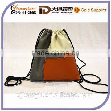 Handmade Custom Waterproof Drawstring School Bag