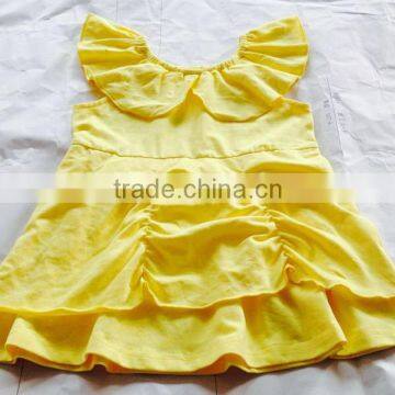 Wholesale high quality girl dress frock boutique cotton collar design summer girl dress designs fancy dress costumes for kids