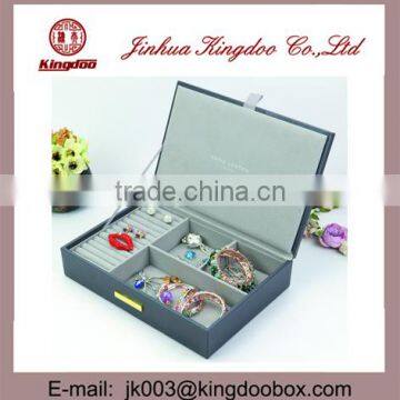 Jinhua Supplier Rectangular Wooden PU Leather Jewelry Gift Box photo-5