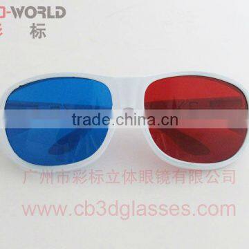 factory derict wholesale plastic red cyan glasses