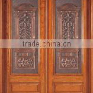 Decorative Bronze Entrance Wooden Door