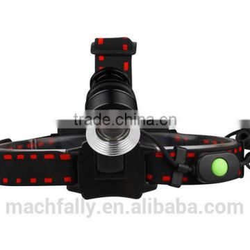 Machfally 2015 Top Selling High Power Adjustable Zoom Headlamp 500LM Rechargeable Zoom Led Headlamp T6 Led Headlamp