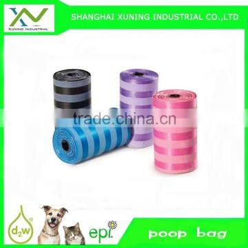 Biodegradable pet poop bag with Fringe printing