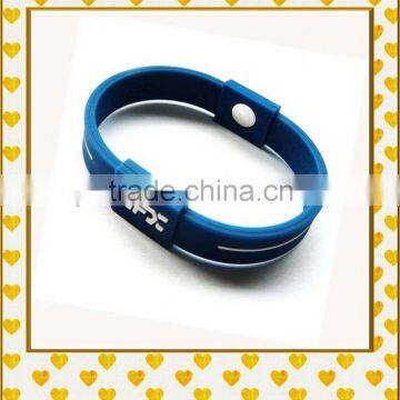 flexible 2013 new trendy fashion and round silicone wristband