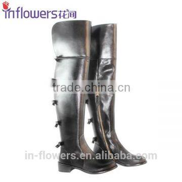 High quality custom made high heel boot genuine leather boots for women