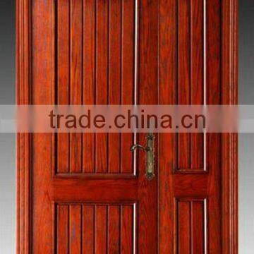 Unequal Double Design Wood Doors Outside DJ-S8323MSO